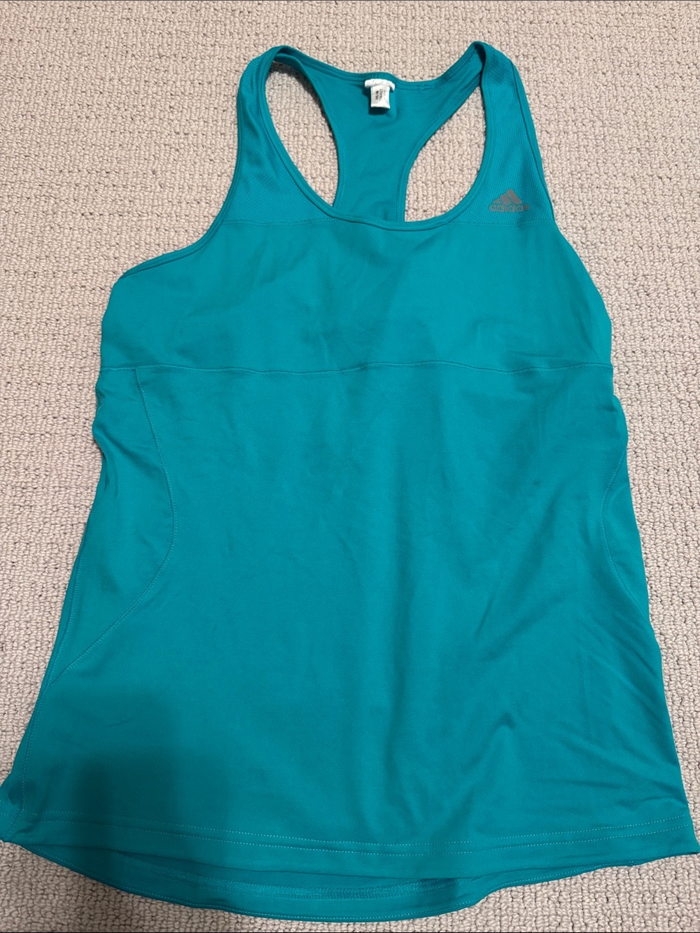 adidas Teal Racerback Performance Tank Top